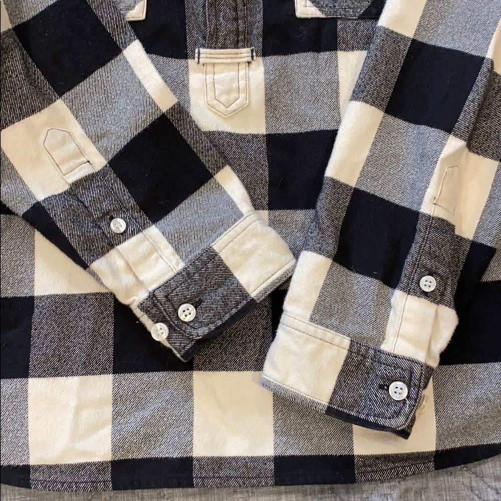 J Crew Buffalo Plaid 1/2 Zip Flannel Shirt EUC - Picture 14 of 16